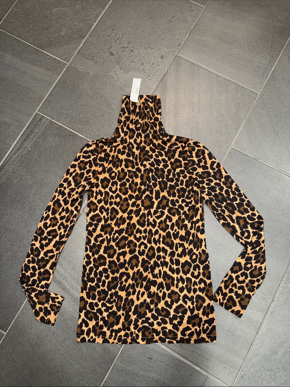 NEW! J.Crew Tissue Turtleneck - Leopard Print - X-Small
